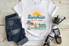 Sunshine on my mind PNG, Retro Beach PNG Sublimation Design Product Image 3