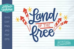 4th of July SVG, Land of the free cut file Product Image 2