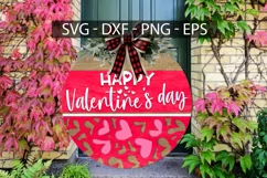 Happy Valentine's day SVG, Valentine Door Hanger SVG Product Image 3