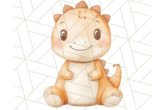 Cute Pastel Dinosaur Clipart PNG for Nursery Art, Baby Decor Product Image 3