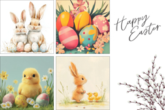 Easter Eggs Pillow Designs, Easter Chick Pillow Template Product Image 3