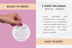 Cottage Food Law Label Canva Template Product Image 3