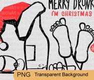 Fun Christmas svg, png Merry Drunk im Christmas printable Product Image 2