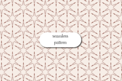 Cream and Brown Dotted Starburst Geometric Seamless Pattern Product Image 1