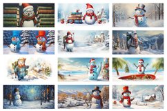 100 Snowman Mug Wrap Bundle, Christmas Sublimation PNG, Holy Product Image 8
