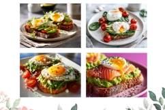 Fried Eggs Cutting Board, Breakfast PNG, Avocado PNG Product Image 3