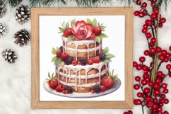 Christmas Cake Clipart, Christmas Cake Clipart Product Image 3