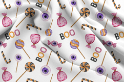 Watercolor Halloween Candy Seamless Pattern Product Image 3