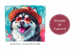Summer Dog Tumbler Sublimation, Husky Tumbler Wrap Design Product Image 3