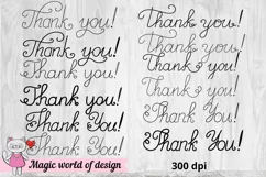 Thank you calligraphy hand lettering SVG for cricut Product Image 3