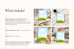 40 Editorial Book Cover Mockups for Canva Product Image 3