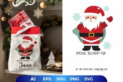 Christmas Santa with Custom Text for Gift Cover Template Product Image 1