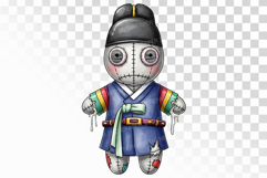 Korean Ikseongwan Hat Boy Voodoo Doll Stitched PNG Halloween Product Image 1