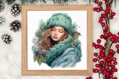 Cozy Green christmas Clipart Sublimation, Christmas PNG Product Image 3