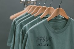 Wild and free svg, Wildflower Svg, Floral Svg, Quote svg Product Image 4