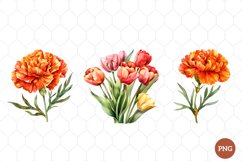 Watercolor Wildflowers Clipart Product Image 1