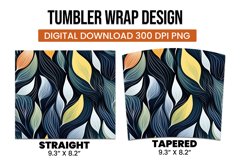 Abstract Shapes And Leaves Tumbler Wrap Sublimation Product Image 3