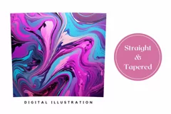 Liquid Paint Tumbler Wrap, Fluid Art Tumbler Sublimation Product Image 3