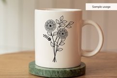 November Birth Flower Bouquet SVG - Chrysanthemum Product Image 3