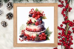 Christmas Cake Clipart, Christmas Cake Clipart Product Image 3