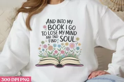 And into my book i go to lose my mind ani ind find soul PNG Product Image 3