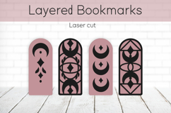 Celestial bookmarks svg, Moon bookmarks Layered papercut Product Image 1