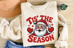 Retro Christmas Png, Tis the Season PNG Design Product Image 3