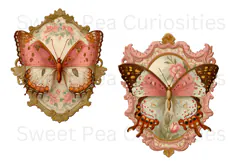 Butterfly, Flowers, Ephemera, PNG, Junk Journal, clipart Product Image 3