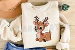 Cute Christmas Baby Reindeer Clipart Sublimation PNG Design Product Image 3