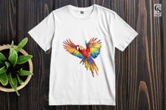 Colorful Flying Macaw Parrot Illustration Clipart Sublimatio Product Image 3