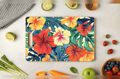 Tropical Paradise Flowers Cutting Boards sublimation Design Product Image 3