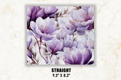 Crocuses Flower Tumbler Wrap | Flower Tumbler Sublimation Product Image 3