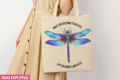 Once you become fearless PNG, Dragonfly Sublimation PNG Product Image 1