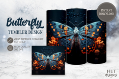 Glowing Butterfly Tumbler wrap fantasy Midnight Butterfly Product Image 1