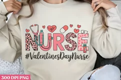 Nurse #ValentinesDayNurse PNG, Valentine Nurse Sublimation P Product Image 3