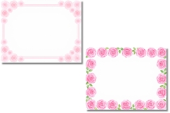 Watercolor Rose Flower Frame Backgrounds Product Image 3