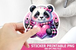 Valentine&#039;s Day Panda Sticker| Valentine&#039;s Day Sticker Product Image 1