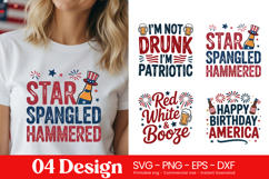 Star Spangled Hammered Quotes SVG PNG Product Image 1