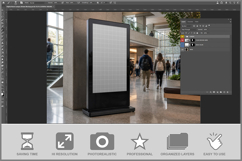 Campus Atrium Digital Kiosk Mockup Product Image 2