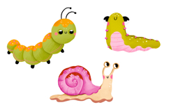 Cute Bugs Clipart, Hand Drawn Baby Insects Graphics Product Image 4