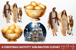 Christmas Nativity Sublimation Clipart Product Image 1