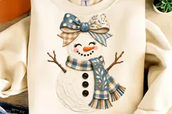 Snowman Christmas PNG, Trendy Winter Christmas Holiday PNG Product Image 2