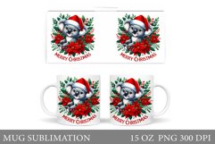 Christmas Koala Mug Design. Christmas Mug Sublimation Product Image 1