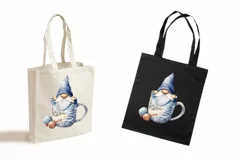 Watercolor Christmas gnome in tea mug, Gnome PNG Product Image 3
