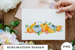 Watercolor Autumn Pumpkins png Product Image 3