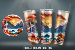 3D Winter Tumbler Wrap Sublimation PNG | Papercat 3D Product Image 1