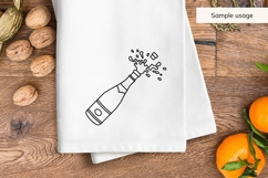 Hand Drawn Champagne Bottle SVG Product Image 3