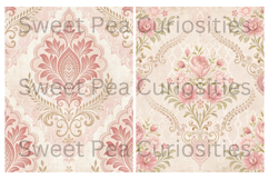 Shabby Chic, Pink, Paper, Floral, Papers, Junk Journal Product Image 3