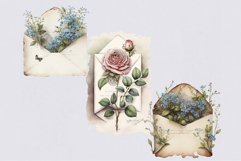 Vintage floral envelop clipart, Envelop clipart Product Image 3