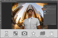 Polo Shirt Fisheye Lens Distortion Product Image 2